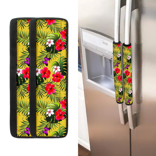 Tropical Exotic Hawaiian Pattern Print Refrigerator Handle Covers