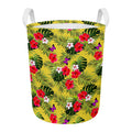 Tropical Exotic Hawaiian Pattern Print Round Laundry Basket