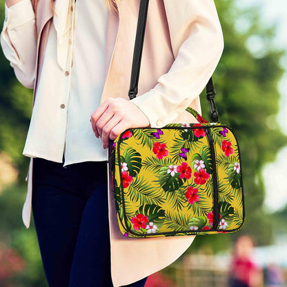Tropical Exotic Hawaiian Pattern Print Shoulder Strap Bible Bag