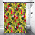 Tropical Exotic Hawaiian Pattern Print Shower Curtain