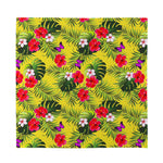 Tropical Exotic Hawaiian Pattern Print Silk Bandana