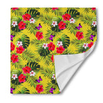 Tropical Exotic Hawaiian Pattern Print Silk Bandana