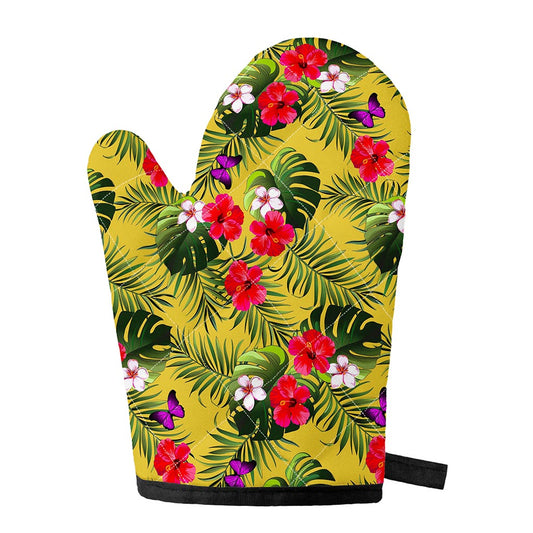 Tropical Exotic Hawaiian Pattern Print Single Oven Mitt