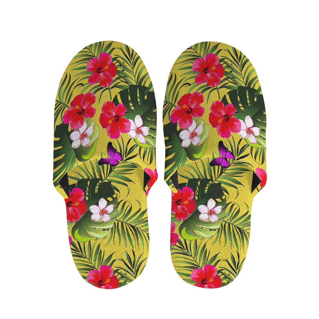 Tropical Exotic Hawaiian Pattern Print Slippers