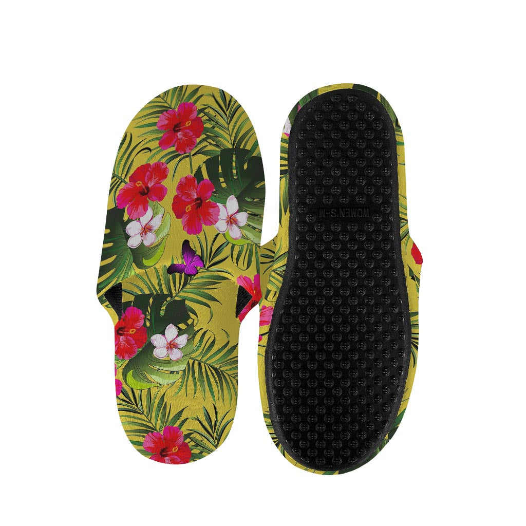 Tropical Exotic Hawaiian Pattern Print Slippers