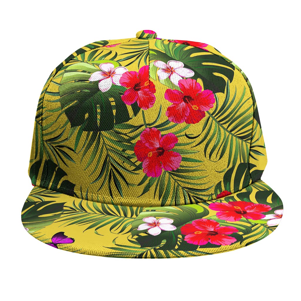 Tropical Exotic Hawaiian Pattern Print Snapback Cap