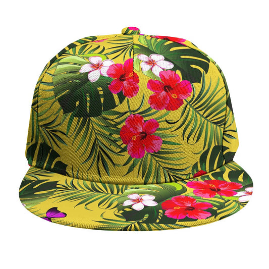 Tropical Exotic Hawaiian Pattern Print Snapback Cap