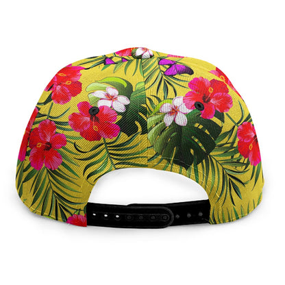 Tropical Exotic Hawaiian Pattern Print Snapback Cap