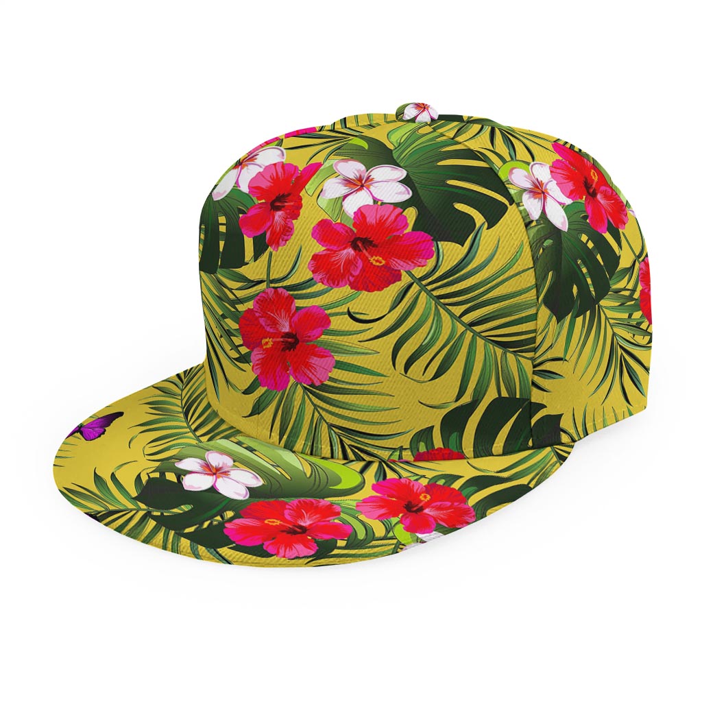Tropical Exotic Hawaiian Pattern Print Snapback Cap