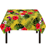 Tropical Exotic Hawaiian Pattern Print Tablecloth