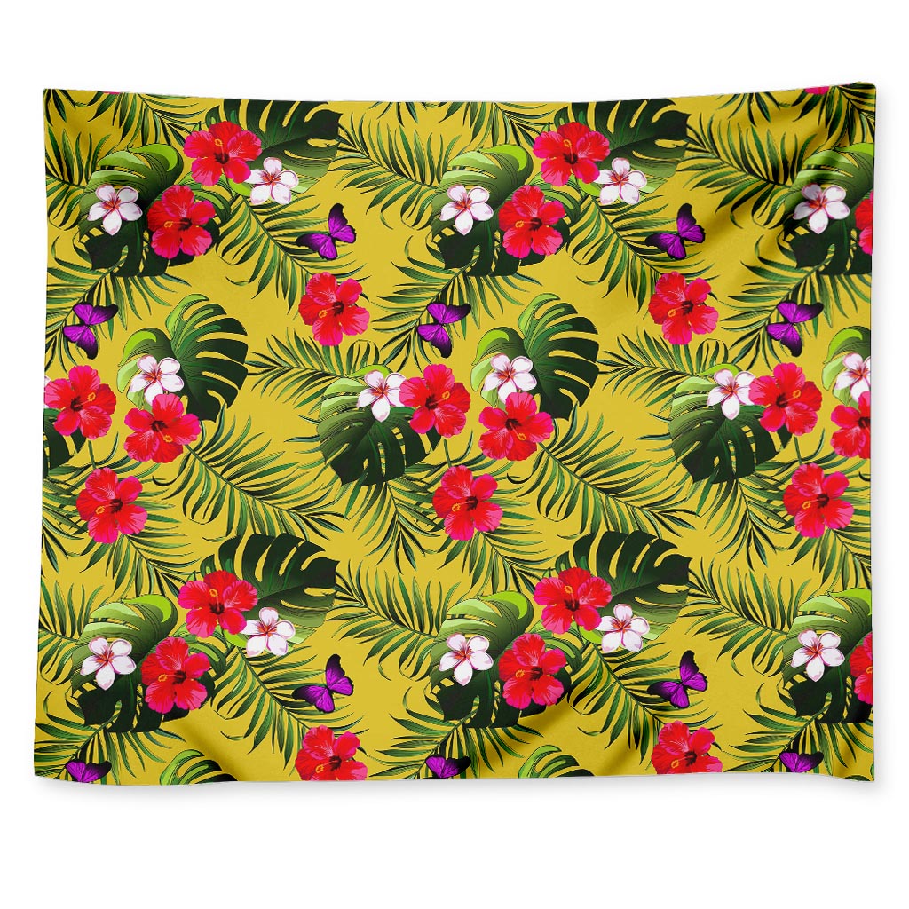 Tropical Exotic Hawaiian Pattern Print Tapestry