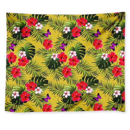 Tropical Exotic Hawaiian Pattern Print Tapestry