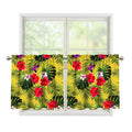 Tropical Exotic Hawaiian Pattern Print Tier Curtains
