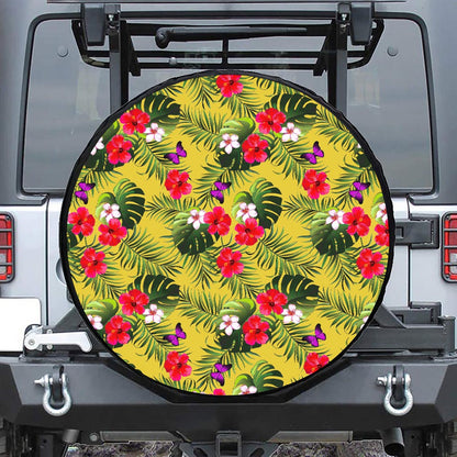Tropical Exotic Hawaiian Pattern Print Tire Cover