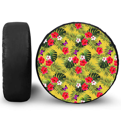 Tropical Exotic Hawaiian Pattern Print Tire Cover