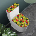 Tropical Exotic Hawaiian Pattern Print Toilet Lid And Tank Cover Set
