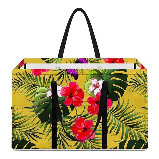 Tropical Exotic Hawaiian Pattern Print Utility Tote Bag