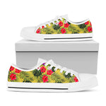 Tropical Exotic Hawaiian Pattern Print White Low Top Sneakers
