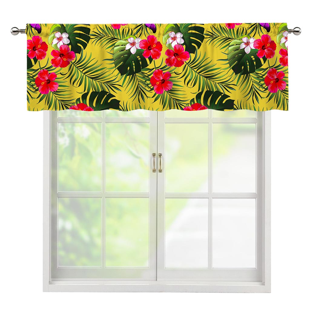 Tropical Exotic Hawaiian Pattern Print Window Valance