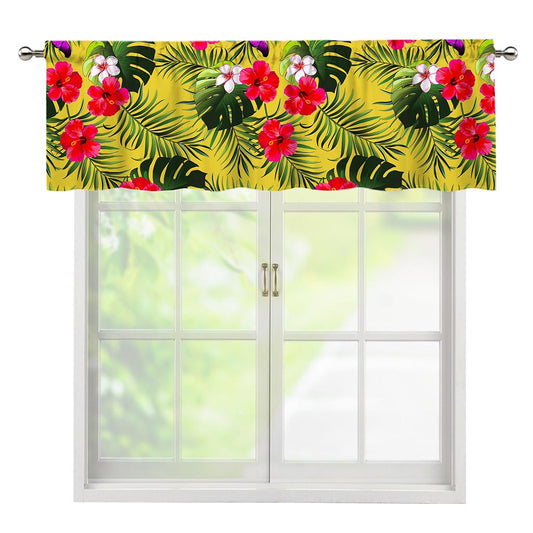 Tropical Exotic Hawaiian Pattern Print Window Valance