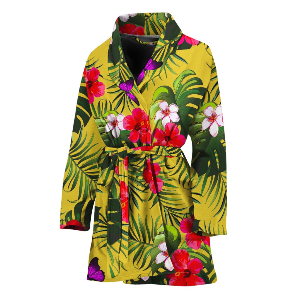 Tropical Exotic Hawaiian Pattern Print Women's Bathrobe