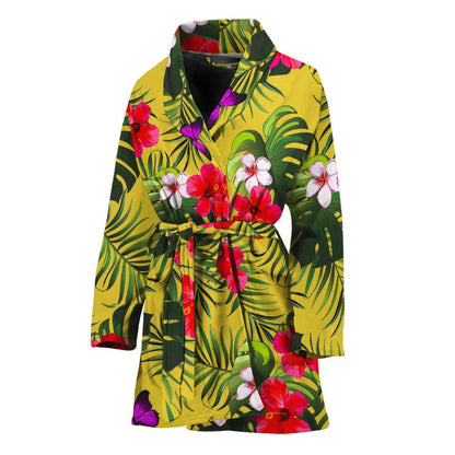Tropical Exotic Hawaiian Pattern Print Women's Bathrobe