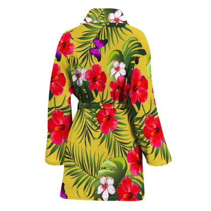 Tropical Exotic Hawaiian Pattern Print Women's Bathrobe