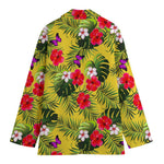 Tropical Exotic Hawaiian Pattern Print Women's Cotton Blazer