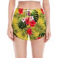 Tropical Exotic Hawaiian Pattern Print Women's Split Running Shorts