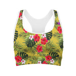 Tropical Exotic Hawaiian Pattern Print Women's Sports Bra