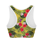 Tropical Exotic Hawaiian Pattern Print Women's Sports Bra
