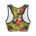 Tropical Exotic Hawaiian Pattern Print Women's Sports Bra