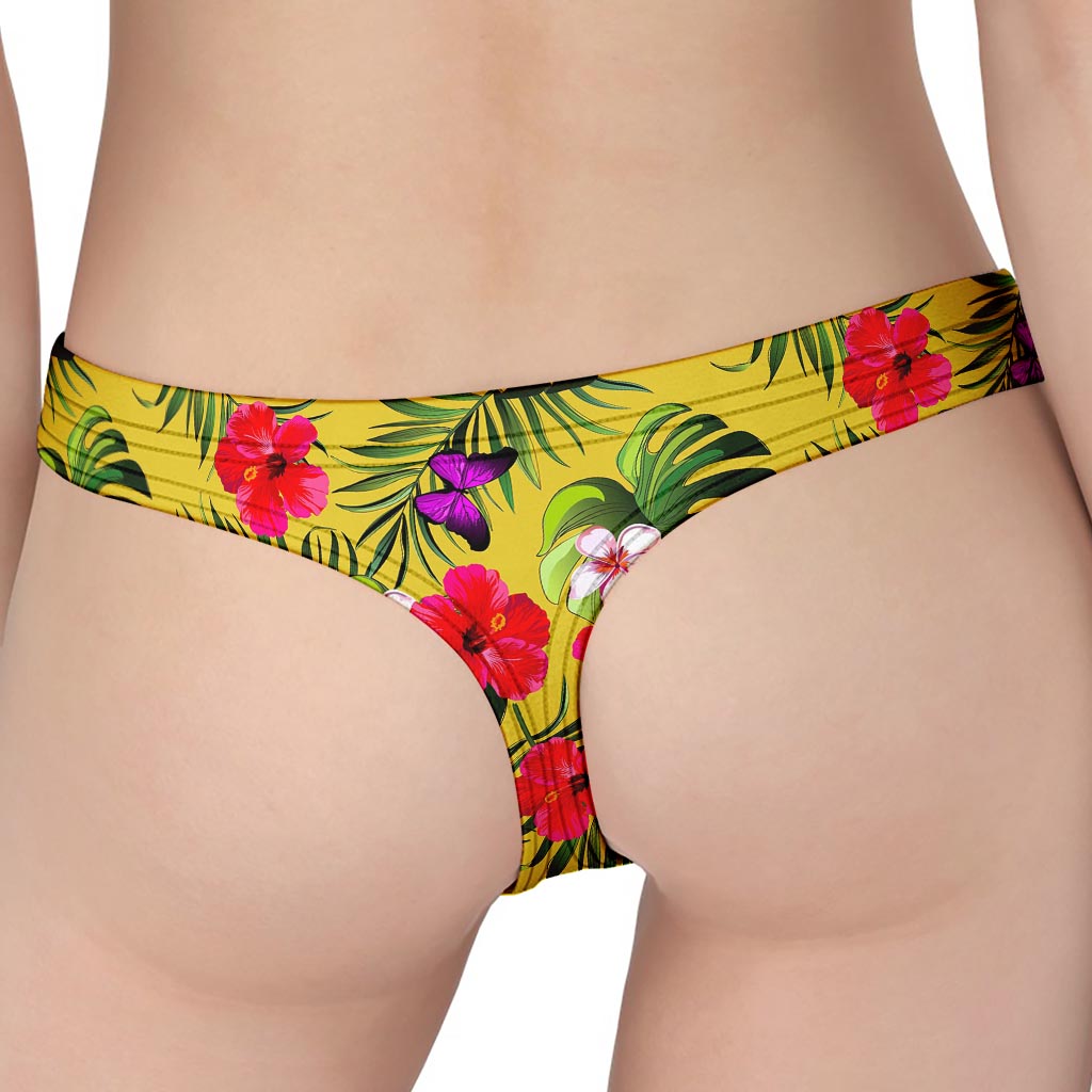 Tropical Exotic Hawaiian Pattern Print Women's Thong