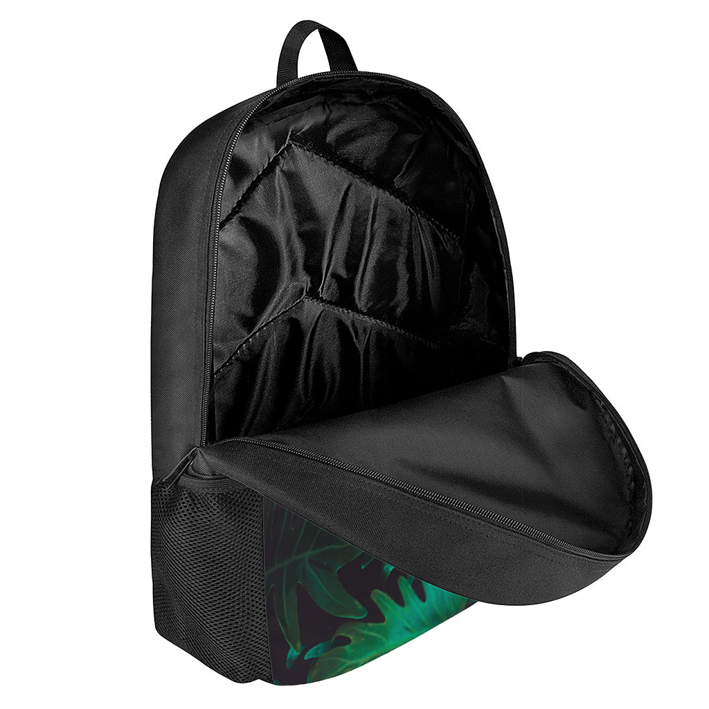 Tropical Fern Leaf Print 17 Inch Backpack