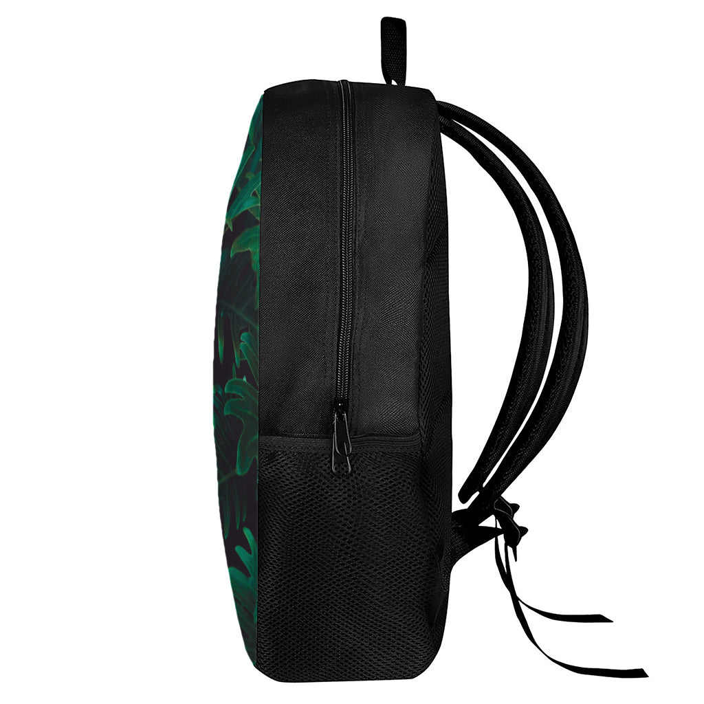 Tropical Fern Leaf Print 17 Inch Backpack