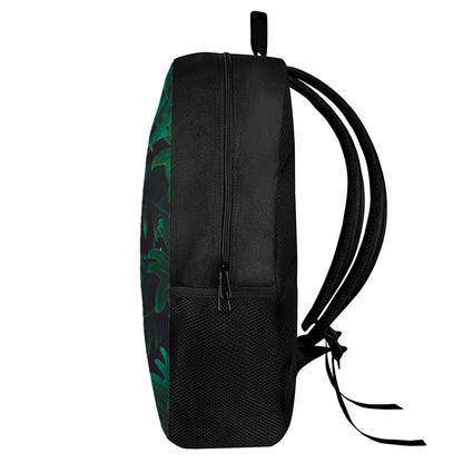 Tropical Fern Leaf Print 17 Inch Backpack