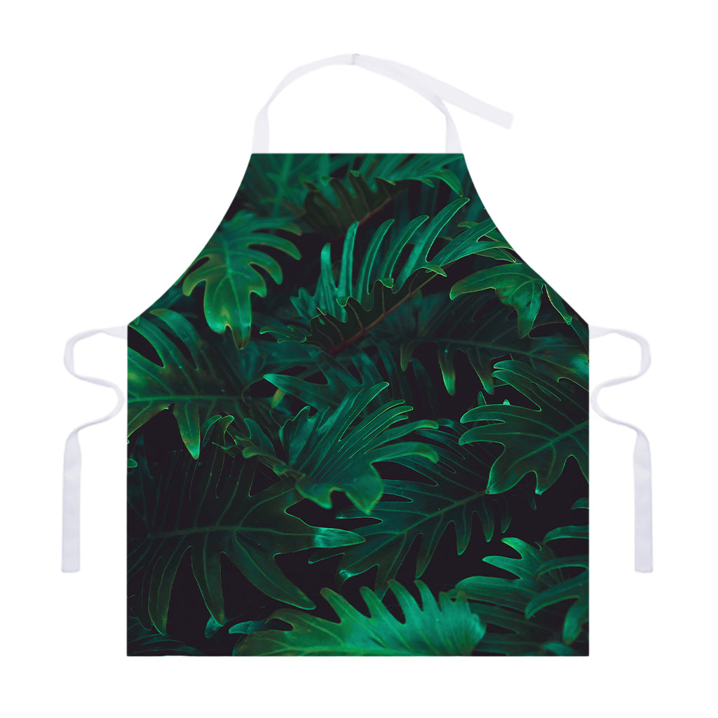 Tropical Fern Leaf Print Adjustable Apron