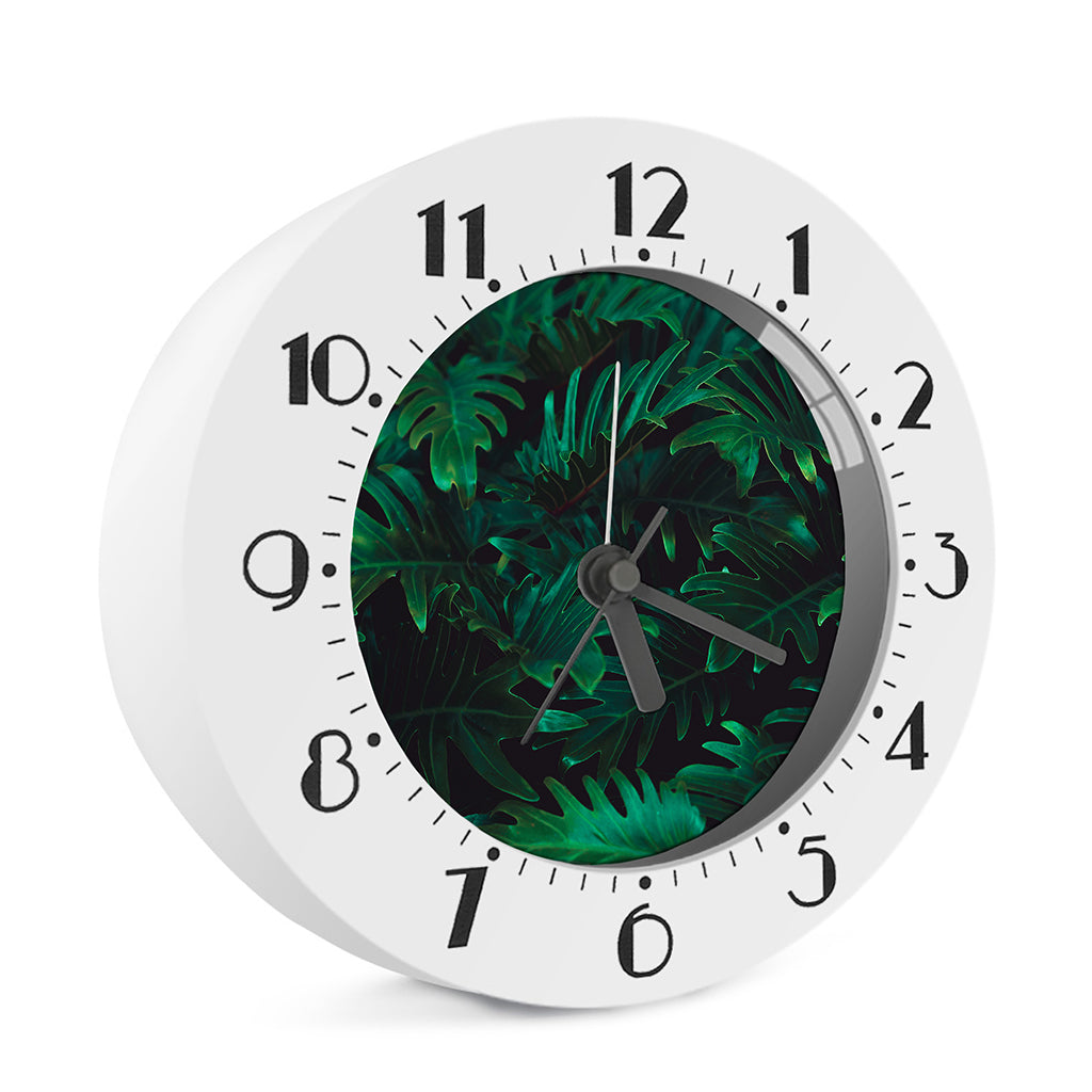 Tropical Fern Leaf Print Alarm Clock