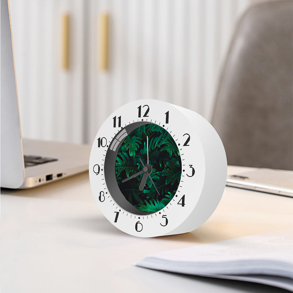 Tropical Fern Leaf Print Alarm Clock