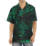 Tropical Fern Leaf Print Aloha Shirt