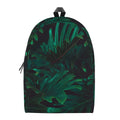 Tropical Fern Leaf Print School Backpack