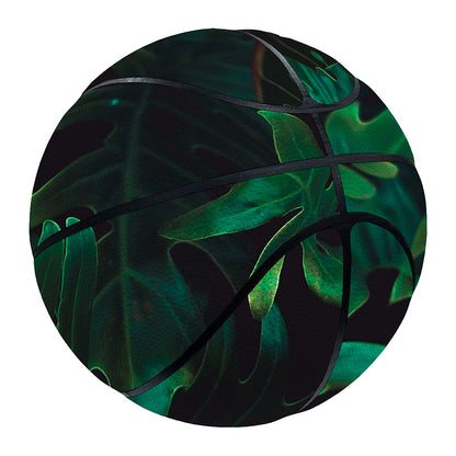 Tropical Fern Leaf Print Basketball