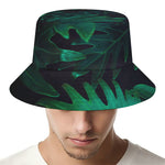 Tropical Fern Leaf Print Bucket Hat