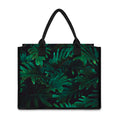 Tropical Fern Leaf Print Canvas Tote Bag
