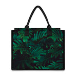 Tropical Fern Leaf Print Canvas Tote Bag