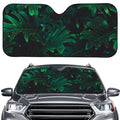 Tropical Fern Leaf Print Car Windshield Sun Shade