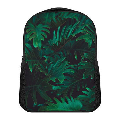 Tropical Fern Leaf Print Casual Backpack