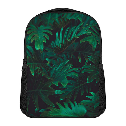 Tropical Fern Leaf Print Casual Backpack