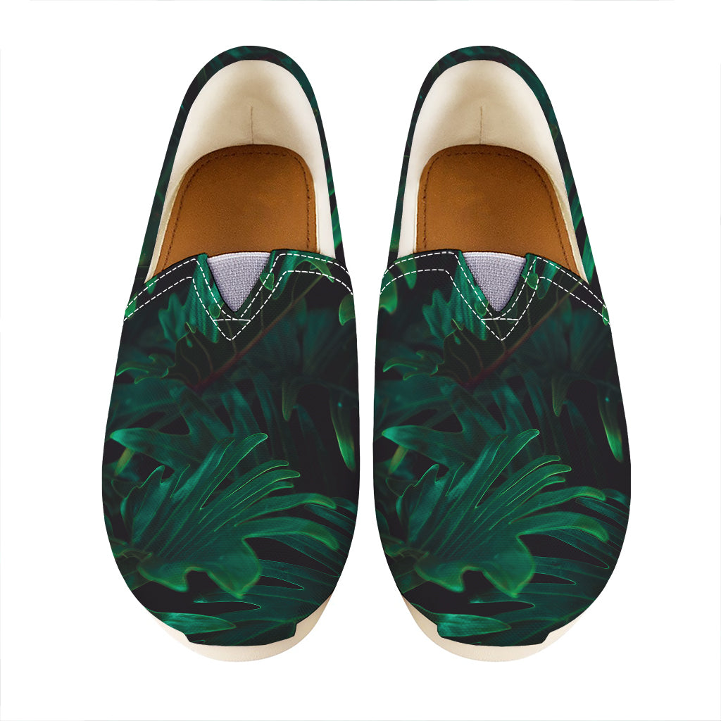 Tropical Fern Leaf Print Casual Shoes