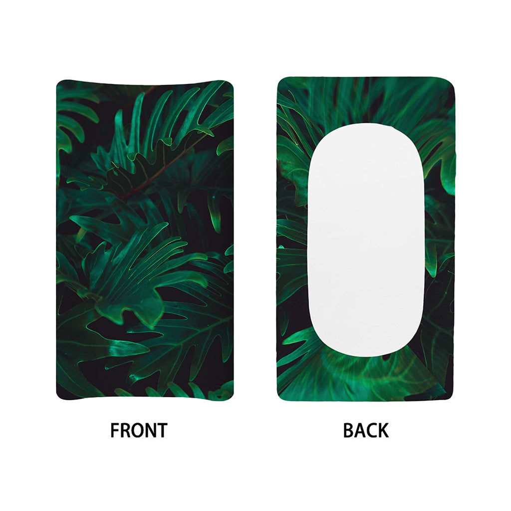 Tropical Fern Leaf Print Changing Pad Cover